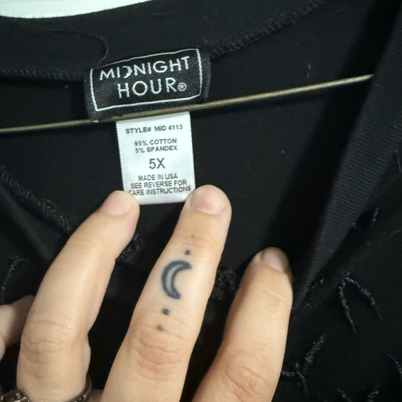 Black Relaxed Embellished Tunic Dress - Picture 3 of 4